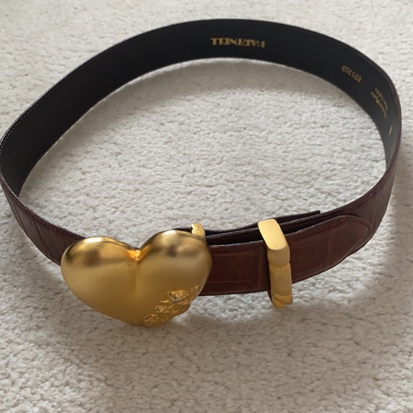 Vintage Hartnell Cupid alligator Calfskin belt - Picture 2 of 9